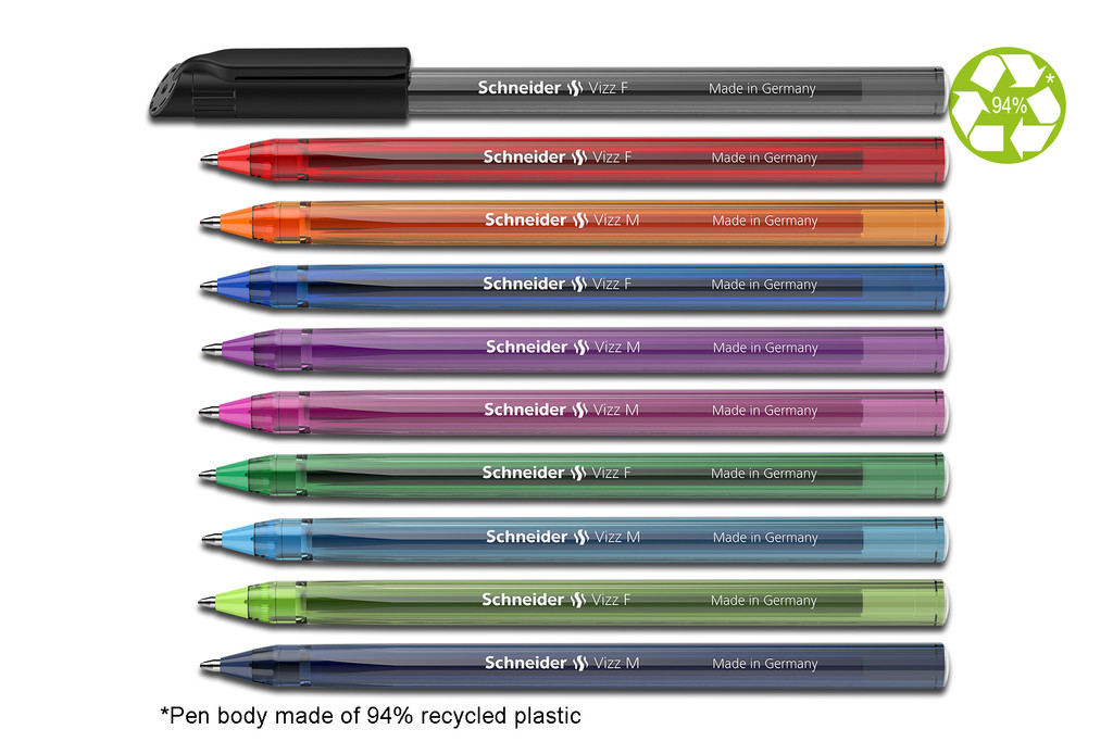  Schneider Schreibgeräte Easy M, Fountain Pen with 2 Cartridge  Refills (Assorted) : Office Products