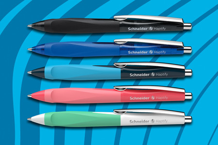 Ballpoint pen Haptify - in two new trend colours: Living Coral and Neo Mint.