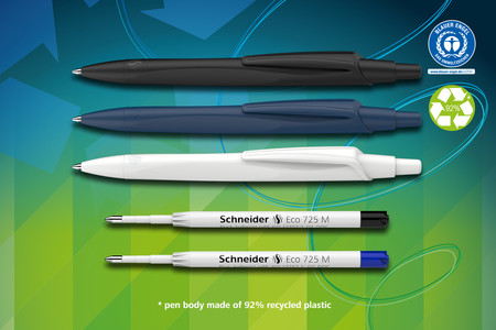 Ballpoint pen Reco is the first ballpoint pen awarded with the eco label Blue Angel.