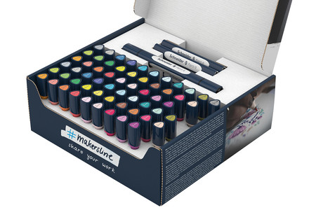 Der Schneider Paint-It 040 Twin Marker lässt sich individuell bestücken mit zwei unterschiedlichen Farbpatronen und/oder zwei verschiedenen Spitzen Möglichkeiten.