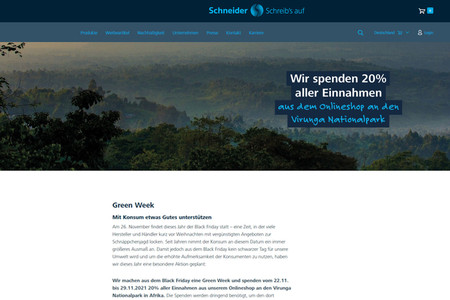Green Week 2021 im Schneider Onlineshop.