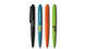 Retractable ballpoint pen in opaque plastics, available in 10 fresh colours