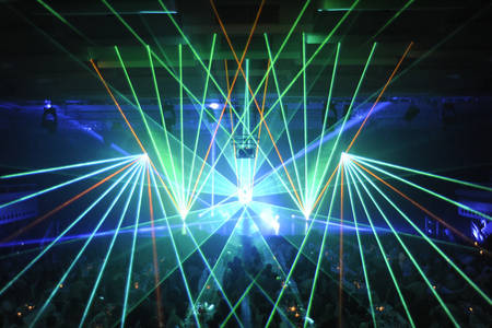 Spektakuläre Lasershow 