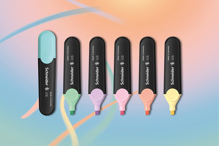 The new highlighters Job Pastel are available in six refreshing colours.