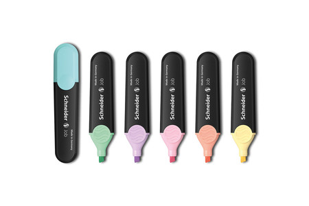 The popular and award-winning highlighter Job is now available in six soft new pastel colours.