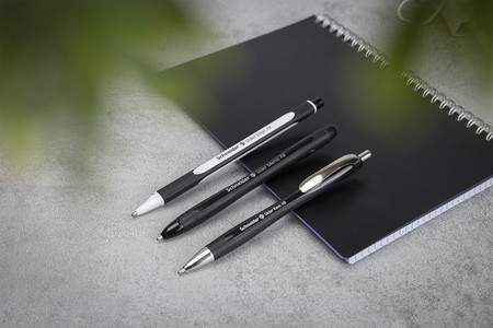 The Schneider  ballpoint pens Slider write instantly and give a colour-intensive stroke that dries quickly.