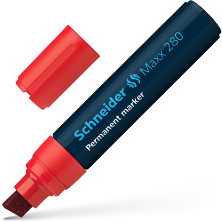 Schneider marka Maxx 280 Kırmızı Çizgi kalınlığı 4+12 mm Permanent Markörler