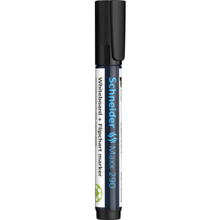 Schneider marka Maxx 290 Siyah Çizgi kalınlığı 2-3 mm Beyaz Tahta ve Flipchart Kalemleri