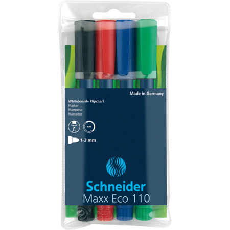 Maxx Eco 110 etui Multipack Schrijfbreedte 1-3 mm Whiteboard- & Flip-over markers by Schneider