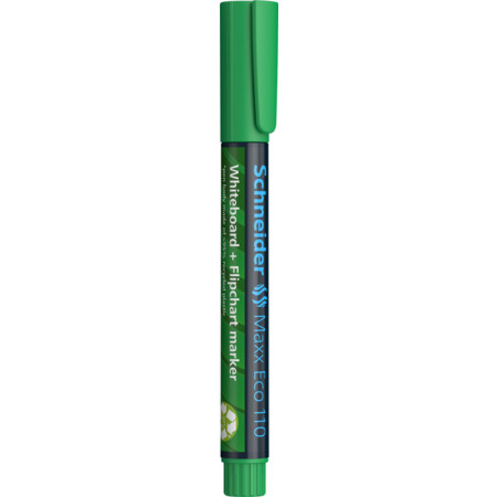 Schneider marka Maxx Eco 110 Yeşil Çizgi kalınlığı 1-3 mm Beyaz Tahta ve Flipchart Kalemleri