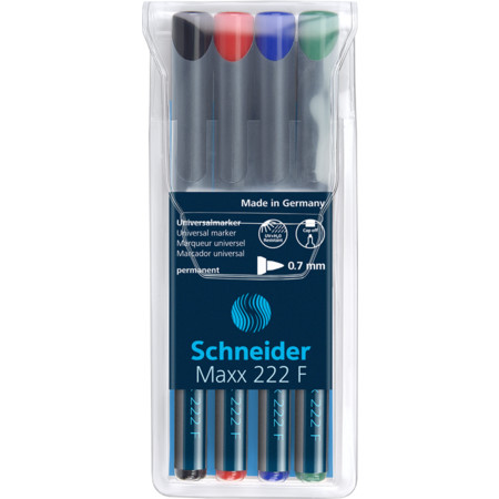 Schneider marka Maxx 222 kılıf Çoklu paket Çizgi kalınlığı 0.7 mm Asetat Kalemleri
