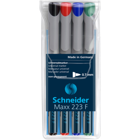 Schneider marka Maxx 223 kılıf Çoklu paket Çizgi kalınlığı 0.7 mm Asetat Kalemleri