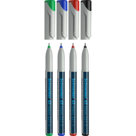 Schneider marka Maxx 221 kılıf Çoklu paket Çizgi kalınlığı 0.4 mm Asetat Kalemleri