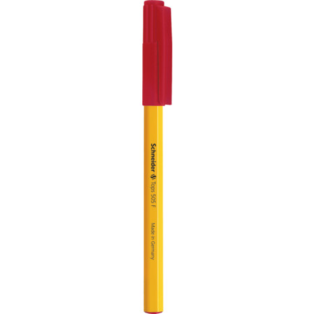 Schneider marka Tops 505 Kırmızı Çizgi kalınlığı F Tükenmez Kalemler