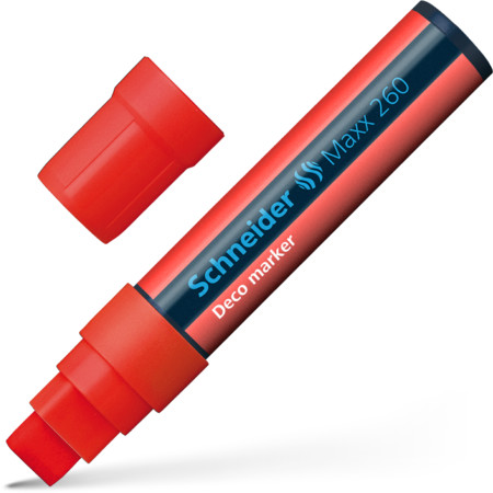 Maxx 260 rouge Épaisseurs de trait 5+15 mm Marqueurs à craie by Schneider