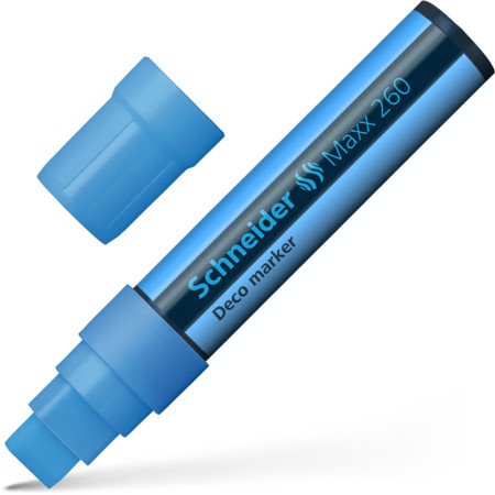 Maxx 260 azul claro Trazo de escritura 5+15 mm Marcadores de tiza von Schneider