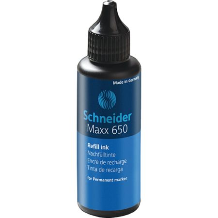 Flacon de recharge Maxx 650 bleue Encre pour recharger les marqueurs by Schneider