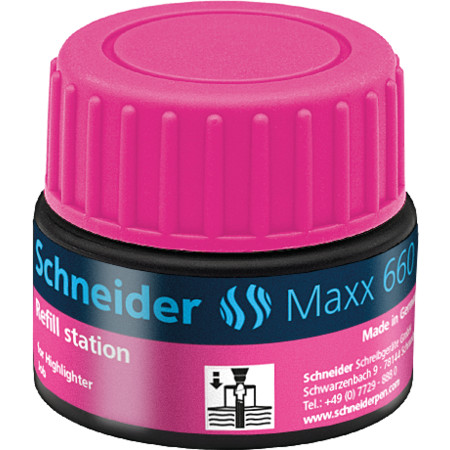 Refill station Maxx 660 rose Encre pour recharger les marqueurs by Schneider