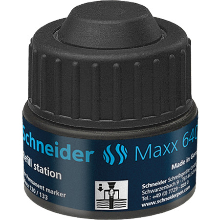 Maxx 640 pour Marqueur permanent noir Encre pour recharger les marqueurs by Schneider