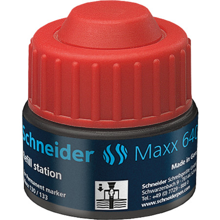 Maxx 640  für Permanentmarker rot Nachfülltinte für Marker von Schneider