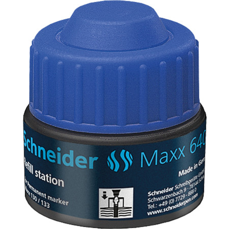 Refill station Maxx 640 bleue Encre pour recharger les marqueurs by Schneider