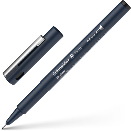 Pictus black Line width 0.9 mm Fineliner and Brush pens by Schneider