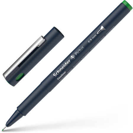 Pictus verde Trazo de escritura 0.9 mm Fineliner y Brush pens by Schneider