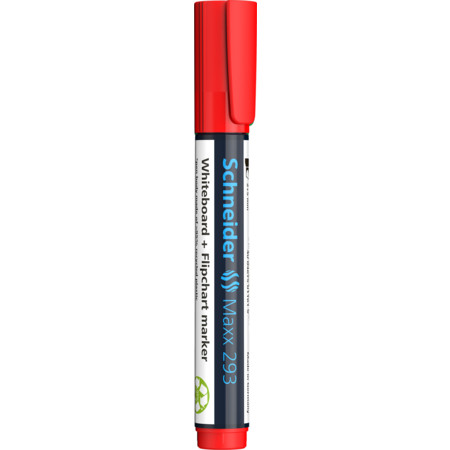 Schneider marka Maxx 293 Kırmızı Çizgi kalınlığı 2+5 mm Beyaz Tahta ve Flipchart Kalemleri