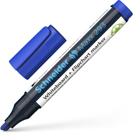 Schneider marka Maxx 293 Mavi Çizgi kalınlığı 2+5 mm Beyaz Tahta ve Flipchart Kalemleri