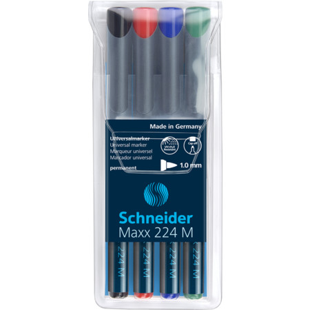 Schneider marka Maxx 224 kılıf Çoklu paket Çizgi kalınlığı 1 mm Asetat Kalemleri
