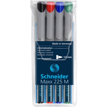 Schneider marka Maxx 225 kılıf Çoklu paket Çizgi kalınlığı 1 mm Asetat Kalemleri