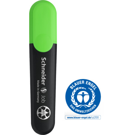 Schneider marka Job Yeşil Çizgi kalınlığı 1+5 mm Fosforlu Kalemler