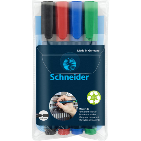 Schneider marka Maxx 130 Çoklu paket Çizgi kalınlığı 1-3 mm Permanent Markörler