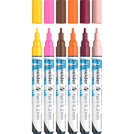 Paint-It 310 2 mm wallet 3 Multipack Line width 2 mm Acrylic markers by Schneider