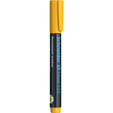 Schneider marka Maxx 133 Sarı Çizgi kalınlığı 1+4 mm Permanent Markörler