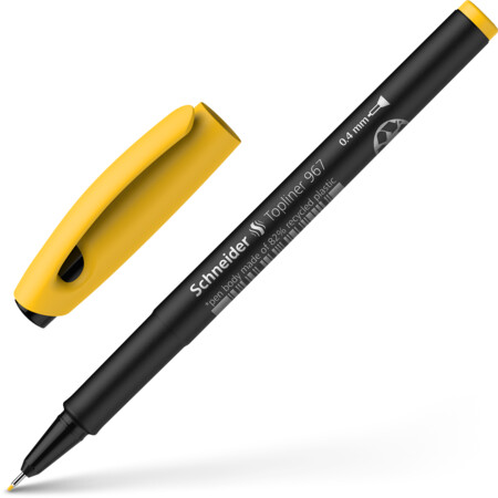 Topliner 967 jaune Épaisseurs de trait 0.4 mm Fineliner et stylos fibre by Schneider