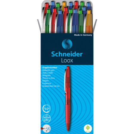 Schneider marka Loox box Çoklu paket Çizgi kalınlığı M Tükenmez Kalemler