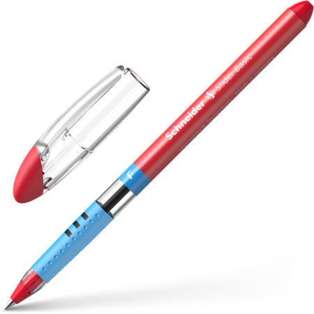 Schneider marka Slider Basic Kırmızı Çizgi kalınlığı F Tükenmez Kalemler