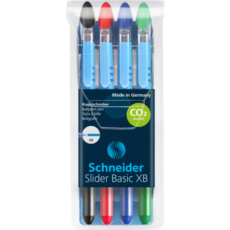 Slider Basic pochette Multipack Épaisseurs de trait XB Stylos à bille by Schneider