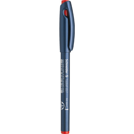 Schneider marka Topball 857 Kırmızı Çizgi kalınlığı 0.6 mm Roller Kalemler