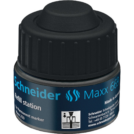 Refill station Maxx 669 noir Encre pour recharger les marqueurs by Schneider