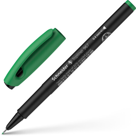 Topliner 967 vert Épaisseurs de trait 0.4 mm Fineliner et stylos fibre by Schneider