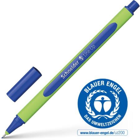 Line-Up lapis-blue Épaisseurs de trait 0.4 mm Fineliner et Brush pens by Schneider