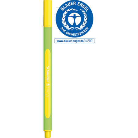 Line-Up golden-yellow Trazo de escritura 0.4 mm Fineliner y Brush pens by Schneider