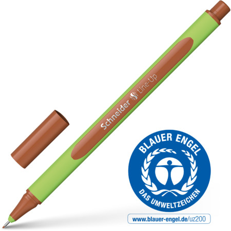 Line-Up mahogani-brown Épaisseurs de trait 0.4 mm Fineliner et Brush pens by Schneider
