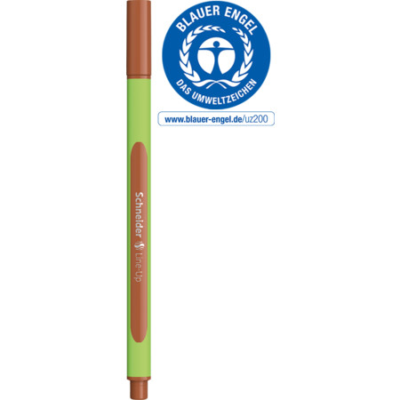 Line-Up mahogani-brown Trazo de escritura 0.4 mm Fineliner y Brush pens by Schneider