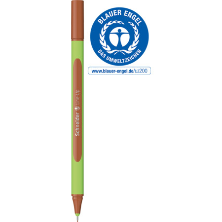Line-Up mahogani-brown Trazo de escritura 0.4 mm Fineliner y Brush pens by Schneider