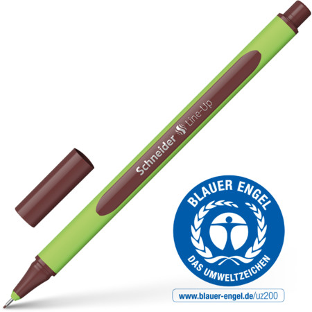 Line-Up topaz-brown Trazo de escritura 0.4 mm Fineliner y Brush pens by Schneider