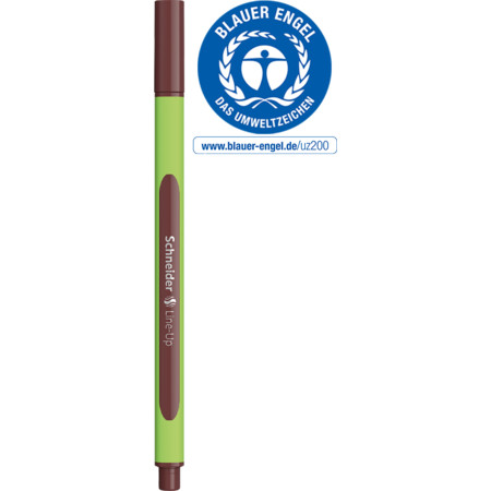 Line-Up topaz-brown Trazo de escritura 0.4 mm Fineliner y Brush pens by Schneider