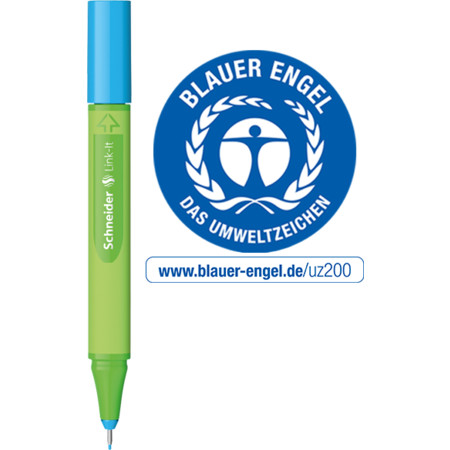 Link-It mineral-blue Strichstärke 0.4 mm Fineliner und Faserschreiber von Schneider